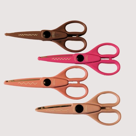 10 Paper Shapers Wood Stand Decorative Scissors Arts Crafts Scrapbook - Picture 9 of 13